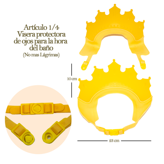 Gorro Visera Corona para Duchas de Bebés